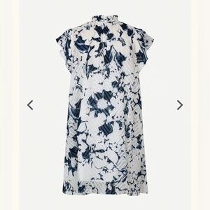 Samsoe & Samsoe Karookh Dress Floral Blue Large NWT
